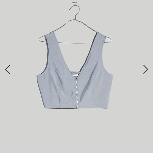 Madewell Softdrape Gwen Crop Top Vest - Picture 3 of 13